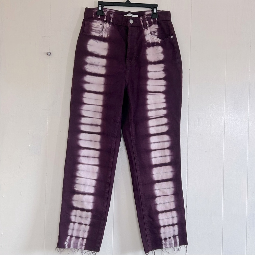 PACSUN Hight Rise Straight Jeans Size 27 Retro Streetwear Tie Dye Jeans.